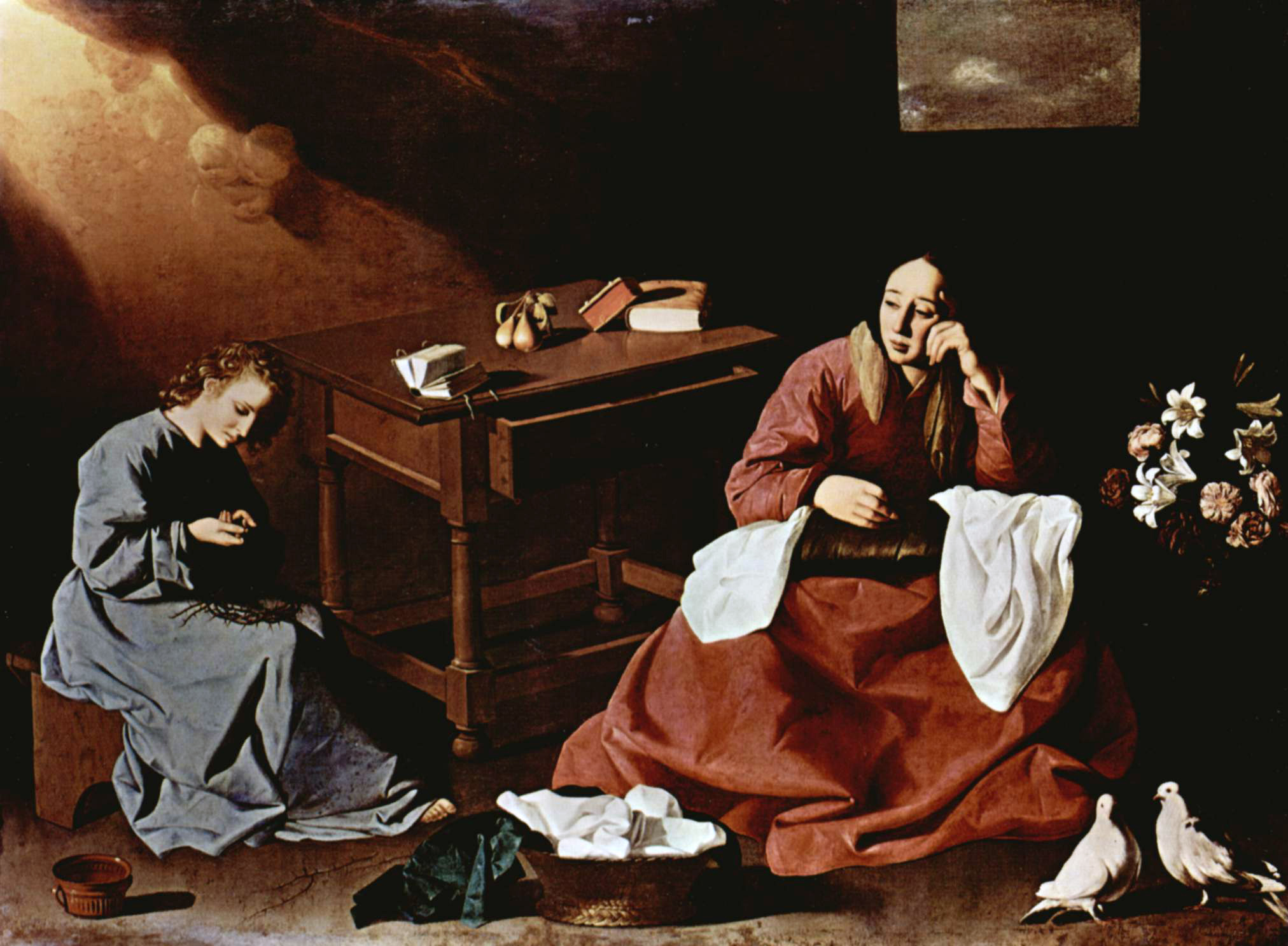 Francisco de Zurbarán Christ and the Virgin in the House at Nazareth